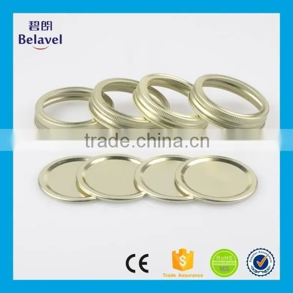 Promotional cheap tinplate lug lids metal screw cap for glass jar