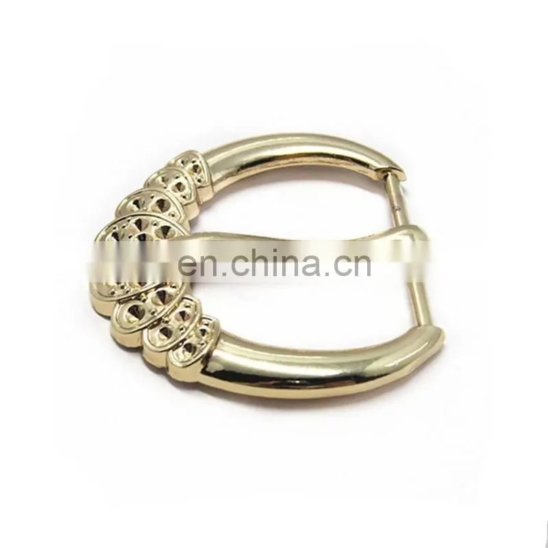 High-End Delicate Noble Golden Metal Belt Buckle Rhinestone Buckle For High-grade Clothing