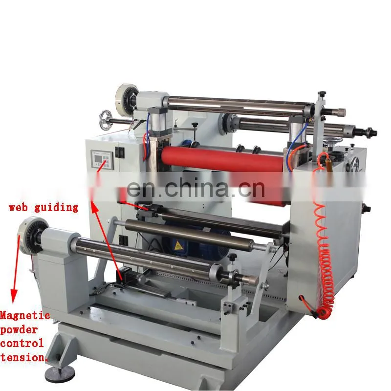 PP PVC PET PE Plastic Film Label Paper Foam Fabric roll Slitting Rewinding Machine