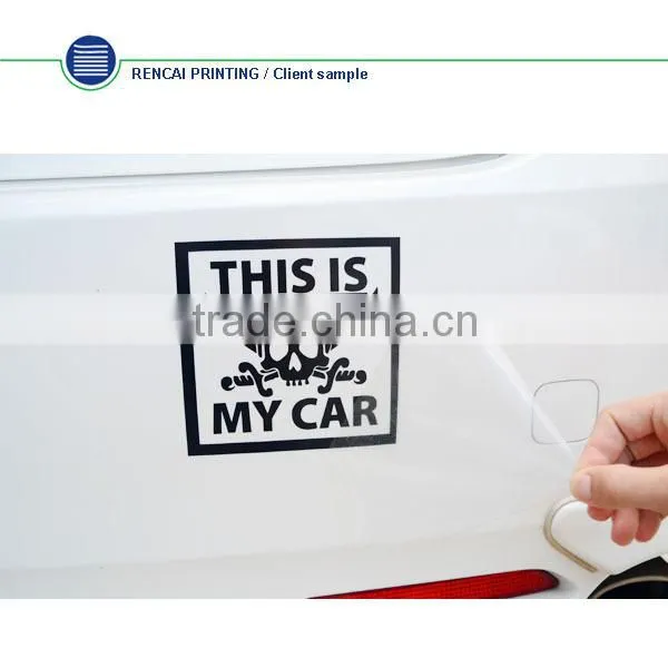 2015 Hign Quality Waterproof And Sunfroof Custom Adhesive Car Vinyl Sticker
