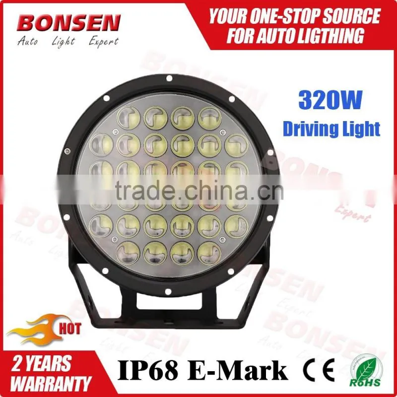 best selling products 360w 9'' LED offroad working driving light 4D reflectors for 4DW SUV UTV ATV waterproof 32400lm