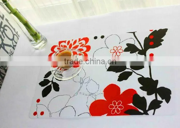 2013 hot selling gorgeous peach blossom dining table placemat for home