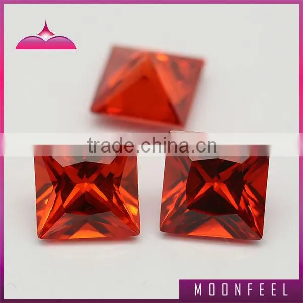 rough cut orange square shaped diamonds