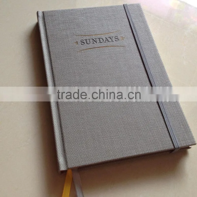 Custom logo notebook with rubber band for closure