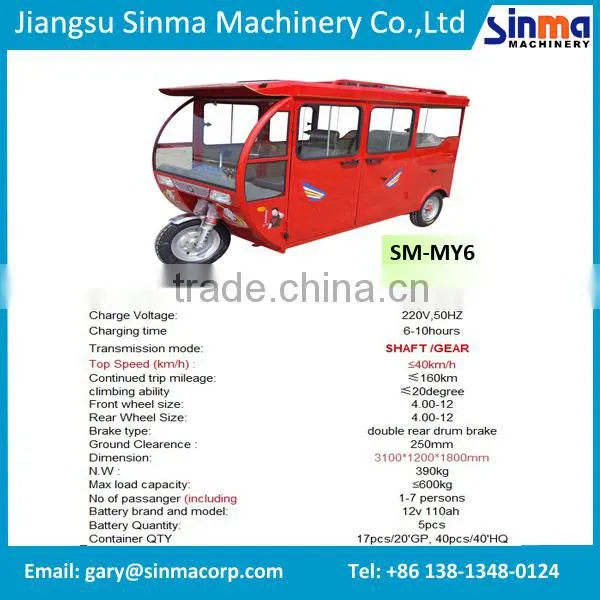 Electric Tricycle For Passenger Seat