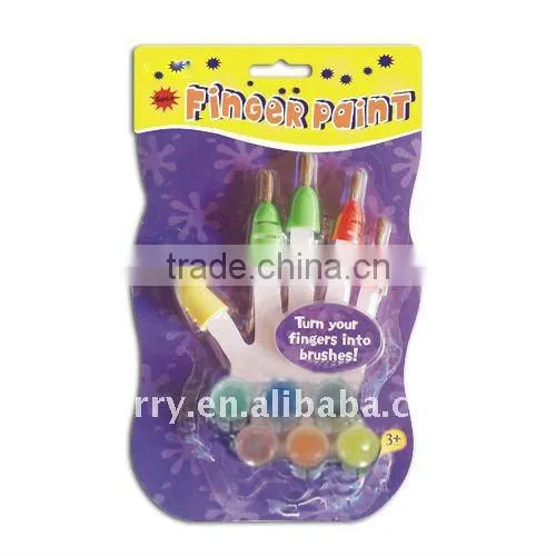 6 colour finger paints in blister card