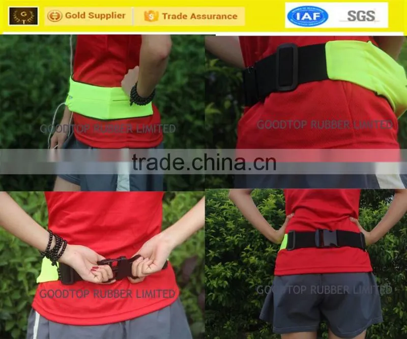 Spandex Running belt with pocket and headphone jack