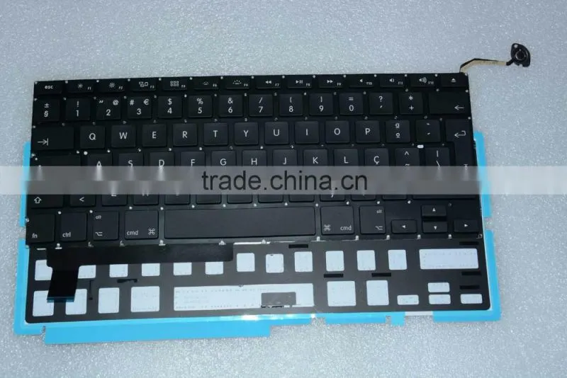 Portuguese Design Laptop keyboard Replacement LED Backlight Lighting For Macbook Pro A1286 2008-2012
