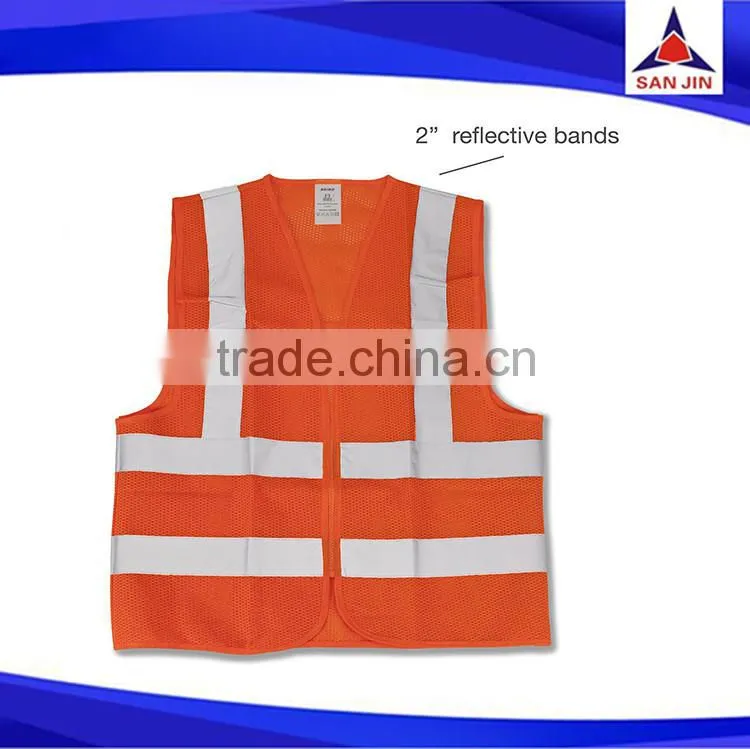 High Quality Custom logo Reflective safety vest with reflective cloting reflective vest