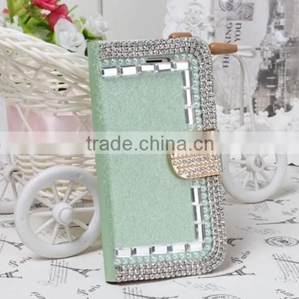 Hot Selling Diamond Wallet Case For IPhone 5G 5s 5,For iPhone 5G Wallet Cases