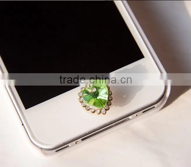 crystal cat home button sticker for iphone/ipad/ipod
