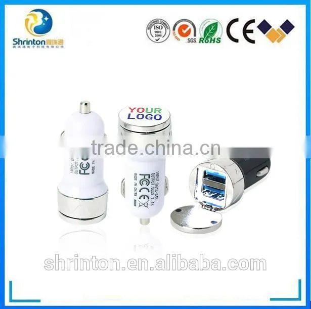 Electric Type and car charger,for mobile phone Use 5V 2.1a Dual usb car charger