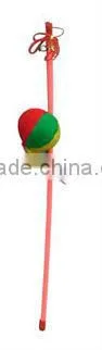 cute cat plush toy/plush cat rod toy/plush pet toy