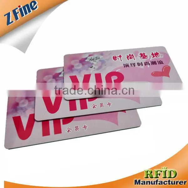 HOT!HOT!!!!! Pink CMYK CR80 standard size pvc vip card