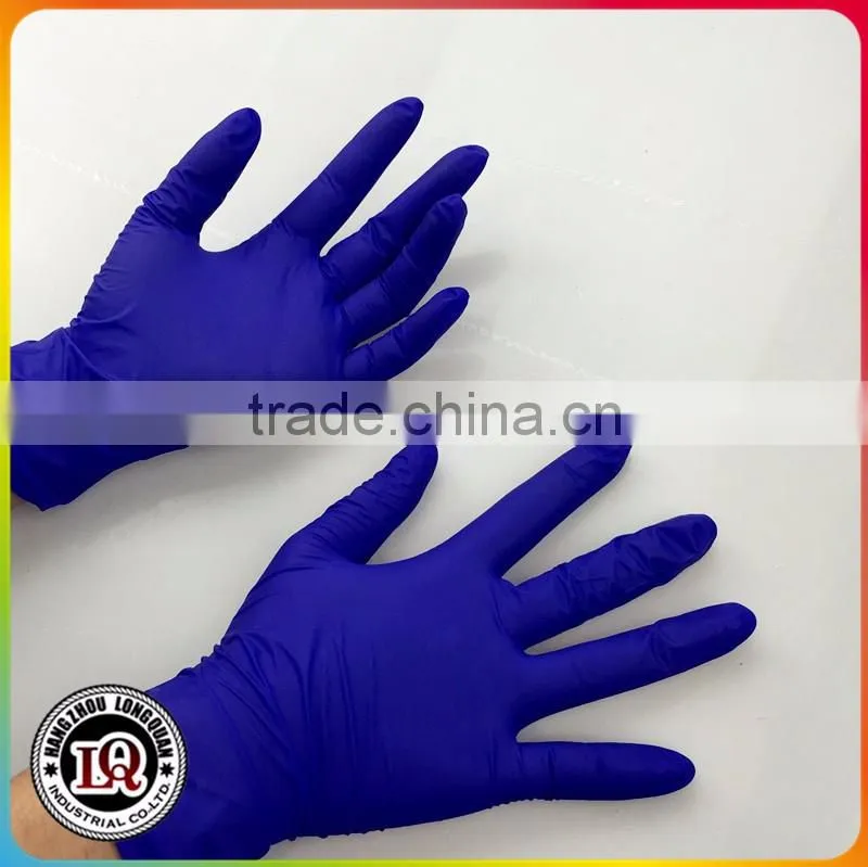 Disposable industrial medical exam grade nitrile gloves