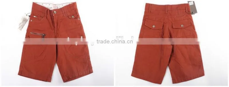 Boy's good quality 100%cotton stocklot apparel washed shorts