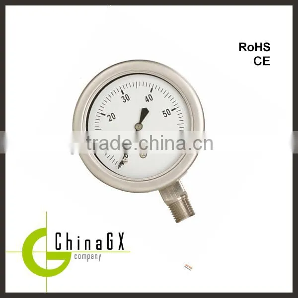 All stainless Oil filled pressure gauge