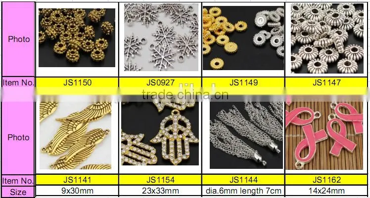 JS0954 trumpet shaped metal end caps for jewelry or tassels,drawstring end caps