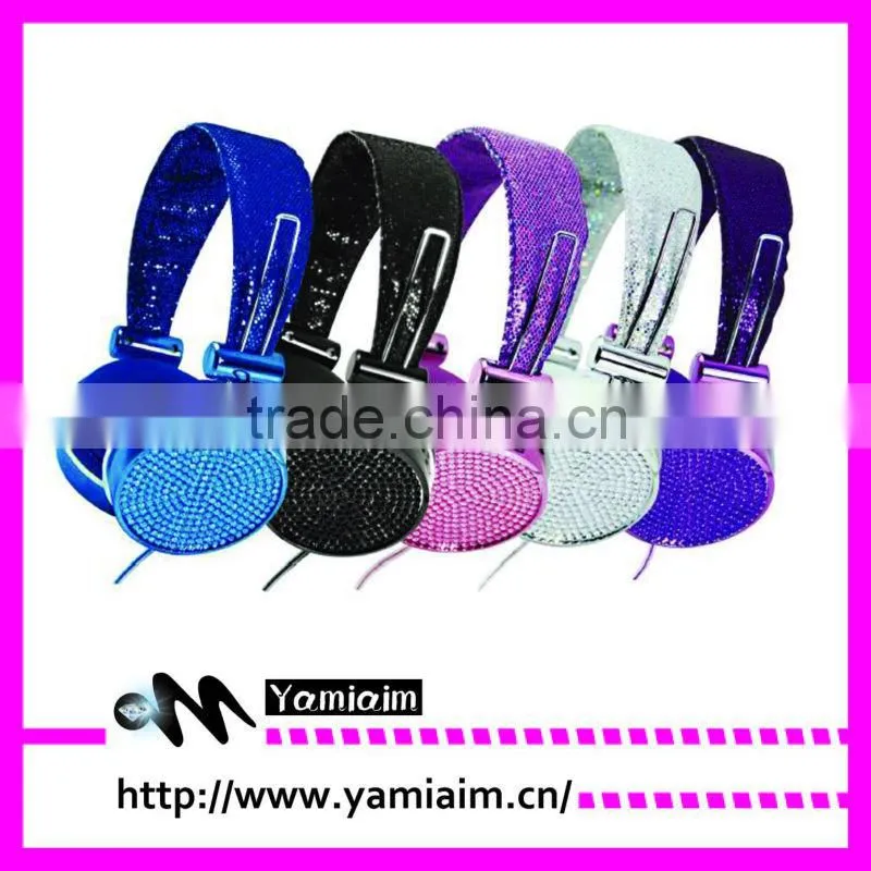 Crystal Rhinestone DJ Over-Ear Headphones