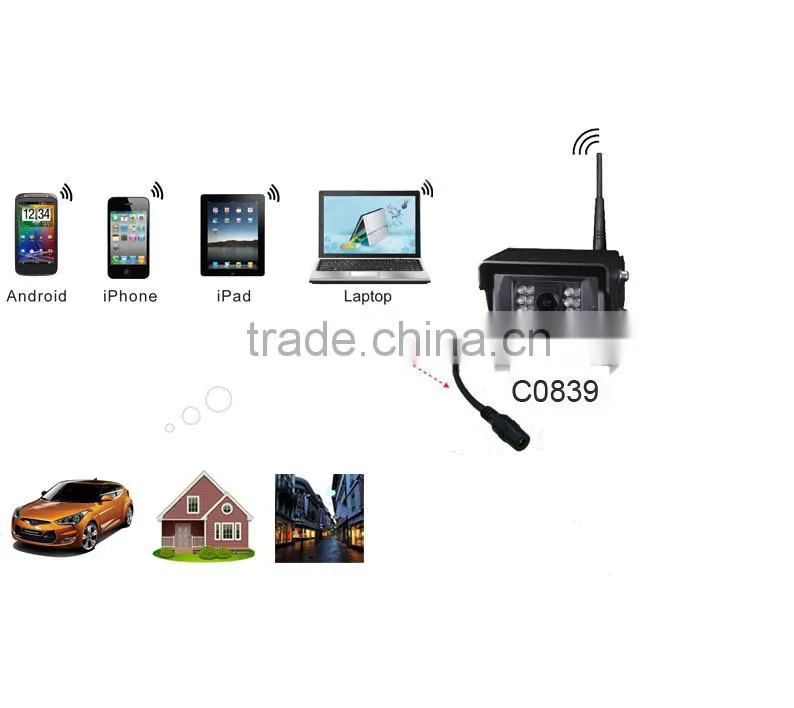 12V to 32V good night vision wifi reverse camera wireless for truck
