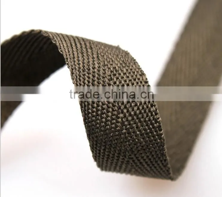 Webbing wholesale,2.5cm,Polyester Herringbone Army Green Webbing,Straps,Apparel,Luggage Webbing