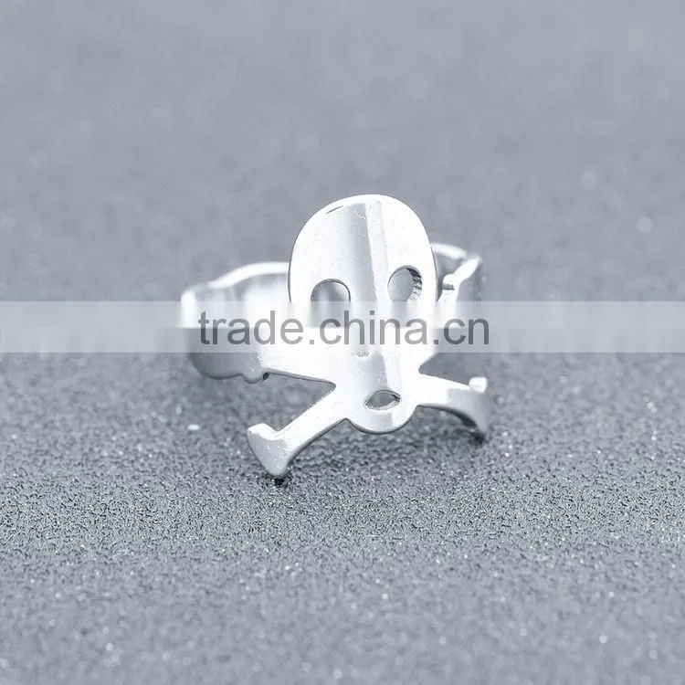 Stainless Steel Hell Skull-King Cool Punk Men's Heavy Skull Head Rings