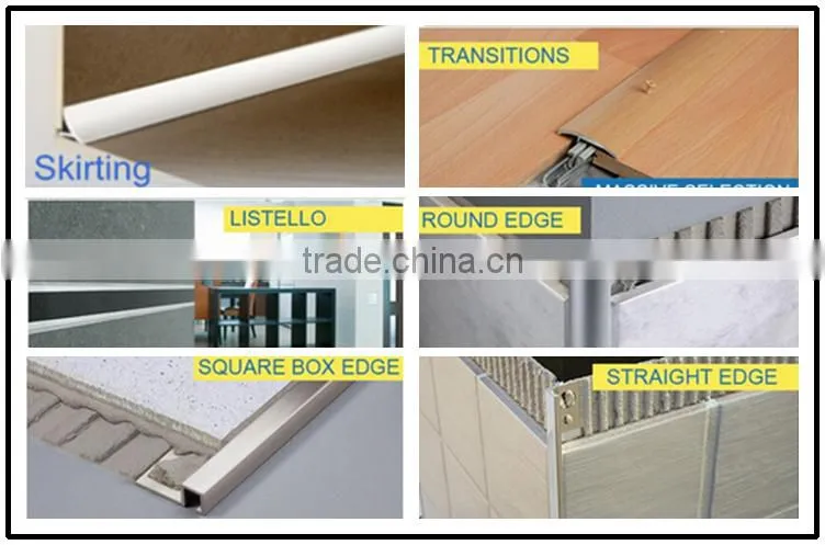 Ceramic wall tiles 6063 aluminium listello boarder trim