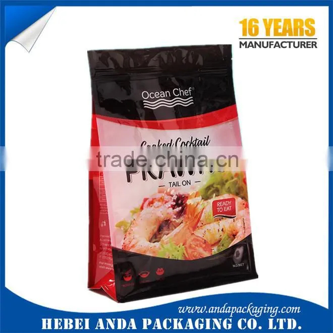 Transparent PA/PE plastic vacuum bags/Food vacuum packing pouch for meat and sea food