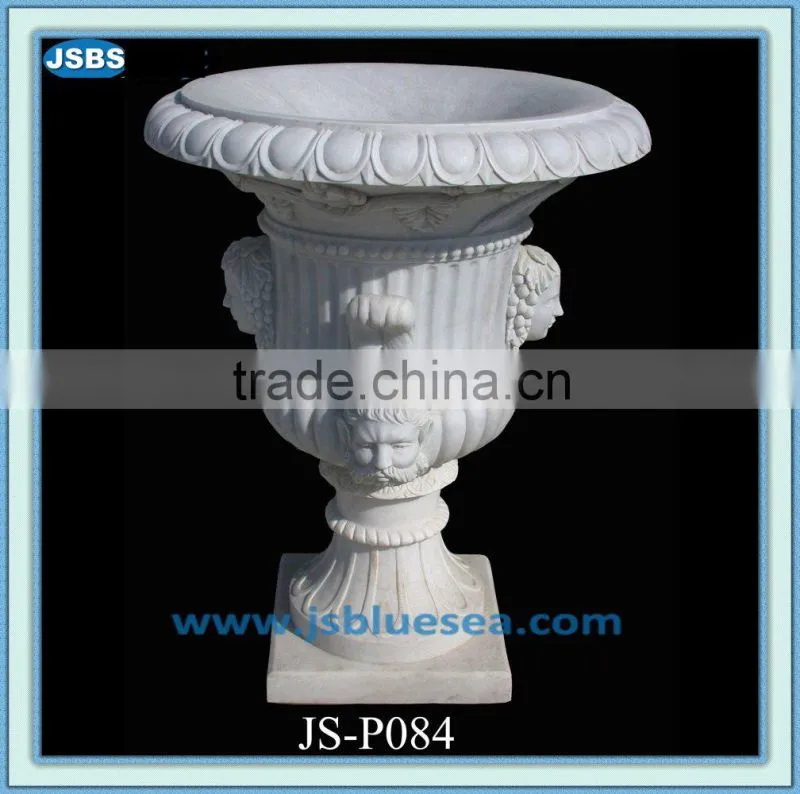 design carved marble large outdoor planters