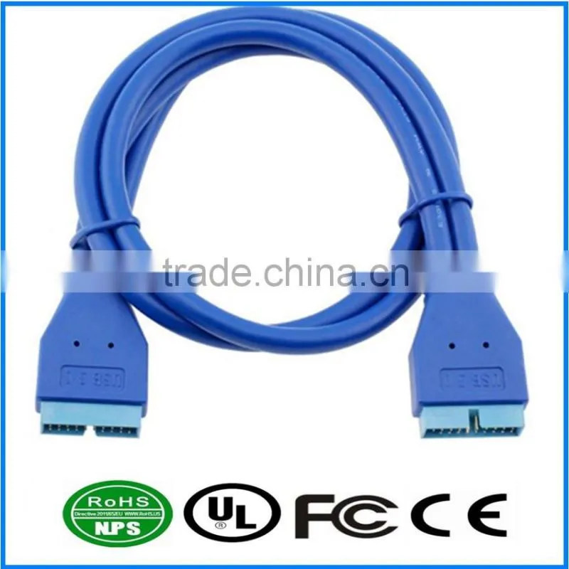 USB3.0 Cable M-M 20PIN Cable Superspeed Extension Cord Chassis Front Panel Copper Core Cable