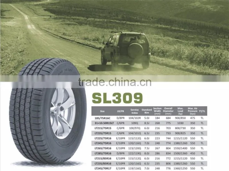 cheap wholesale tires 235/75r15 CHAOYANG WESTLAKE GOODRIDE BRANDS PATTERN SL309