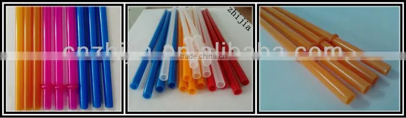 Colorful long flexible drinking straws used for party