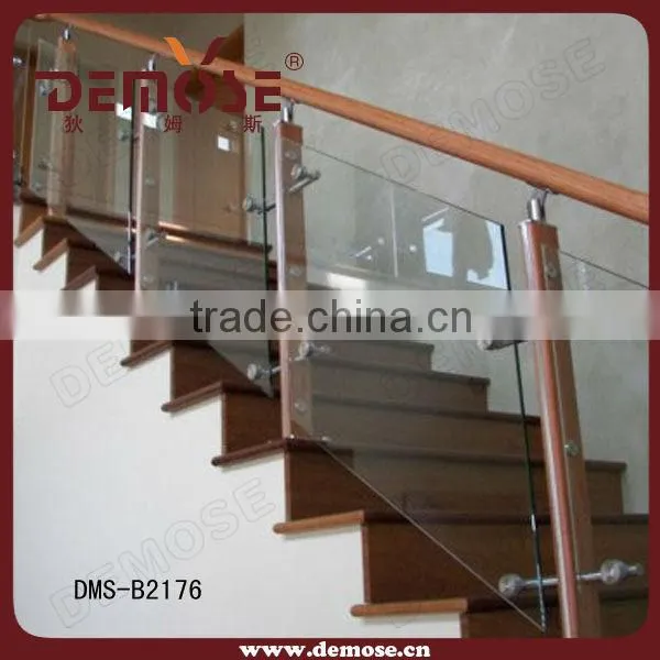 Interior Railing for Steps with Wood Handrail