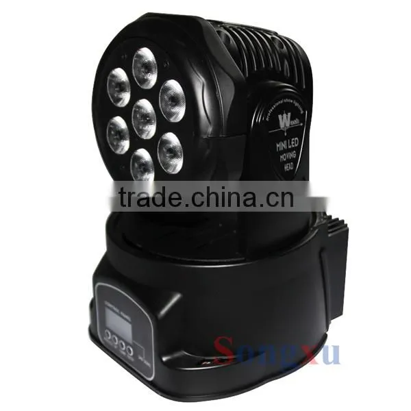 wholesale 7x10w rgbw 4in1 mini led dmx moving head lights for home party