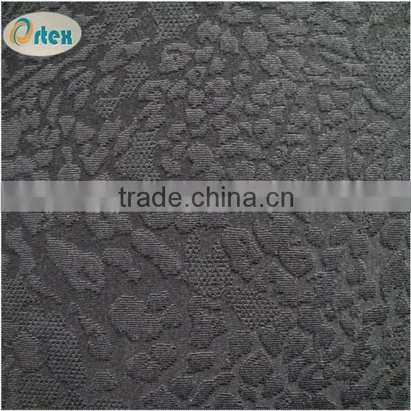 90 polyester 10 spandex interlock jacquard fabric