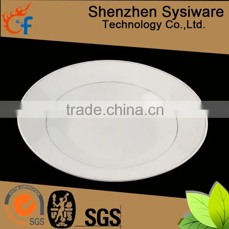Ceramic plates with gold rim, gold decorative porcelain dinner plates, gold rimmed dinner plates