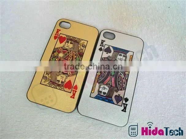 Casino Poker Joker Case for iPhone 4 / 4S,gold & silver color available