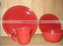 16pcs color glazed stoneware dinnerware set