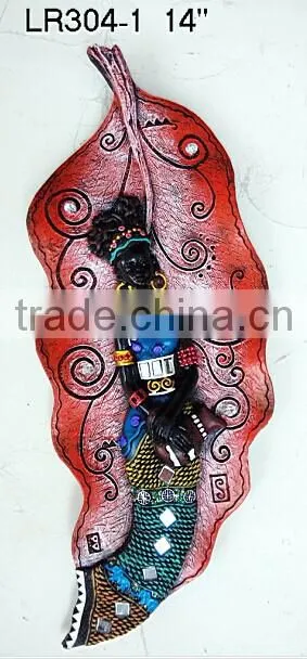Resin Souvenir Leaf Shape Wall Hanging Ornament