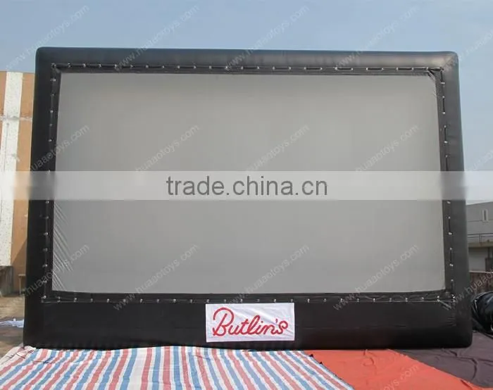 rear projection tv outdoor cinema inflatable movie screen for sale