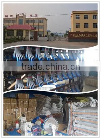 2015 hot sell! PU coated palm nylon gloves