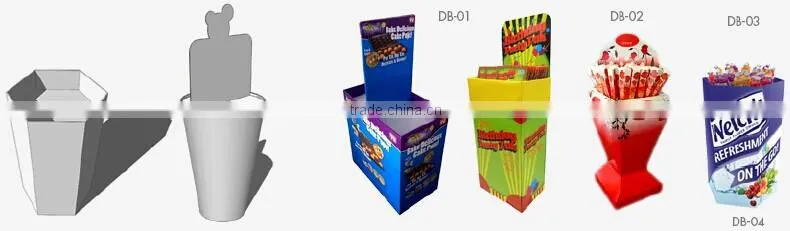 Retail Store Corrugated Cardboard Display for Gift Bag