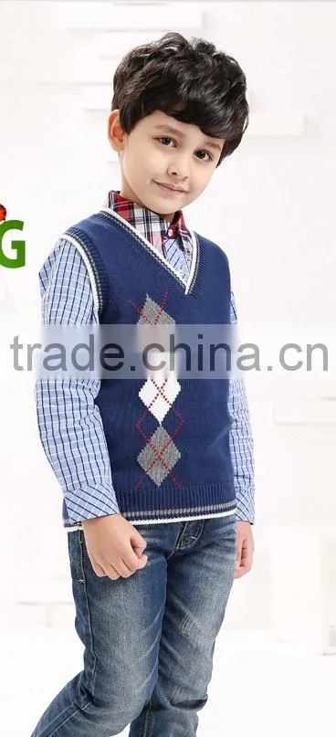 Kids Boys sweater vest sweater hedging cotton wool vest waistcoat vest sweaters for children children children sleeveless sweate