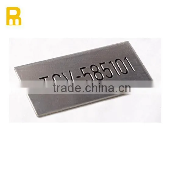 2015 New arrival stainless steel plate lables with adhensive backside