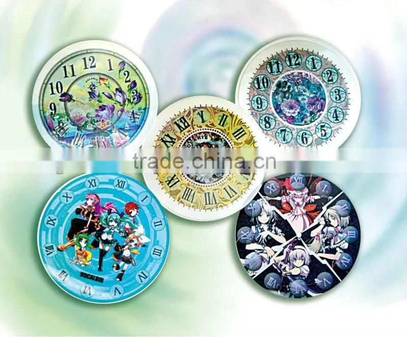 Guangzhou Lifeng China 12" Round Quartz Wall Plastic 3d picture clock dials
