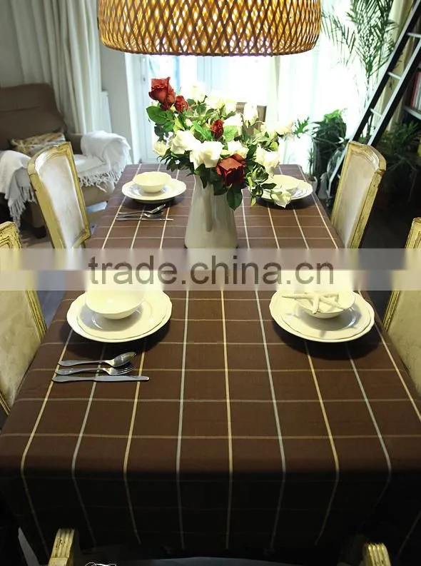 Wholesale Waterproof linen cotton fabric cheap Printed table cloth for home