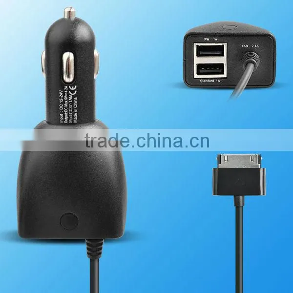 Phone accessories dual usb car charger with cables Manufacture in China