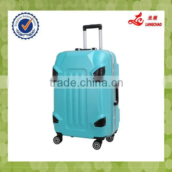 Different Colors China Supplier Eminent Aluminum Trolley Beauty Case PC Luggage Set