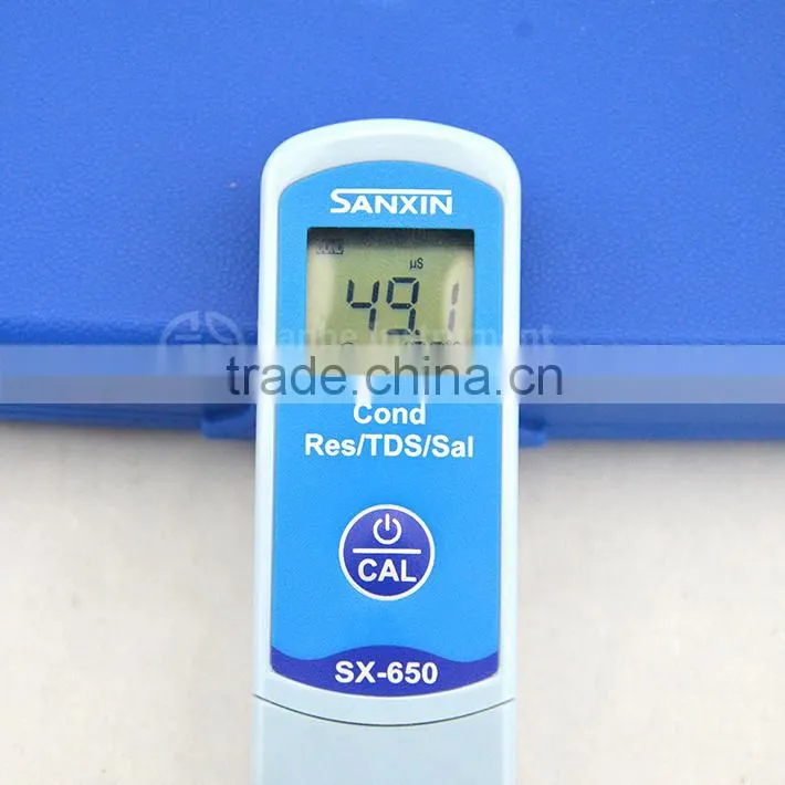 SX650 Pen-type Conductivity/TDS/Sal./Res. Tester IP57 ph water tds meter price cheap