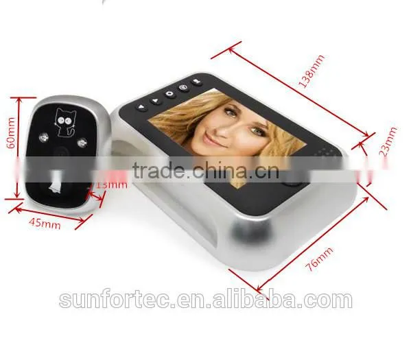 2014 new arrival Android and IOS piano hotel door bell with 3.5" LCD screen